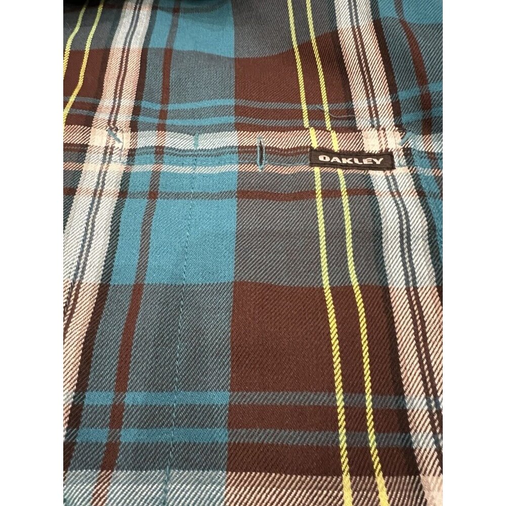 Oakley Light Flannel Plaid Button Front Long Sleeve Shirt - Men's Size XL - Picture 5 of 11